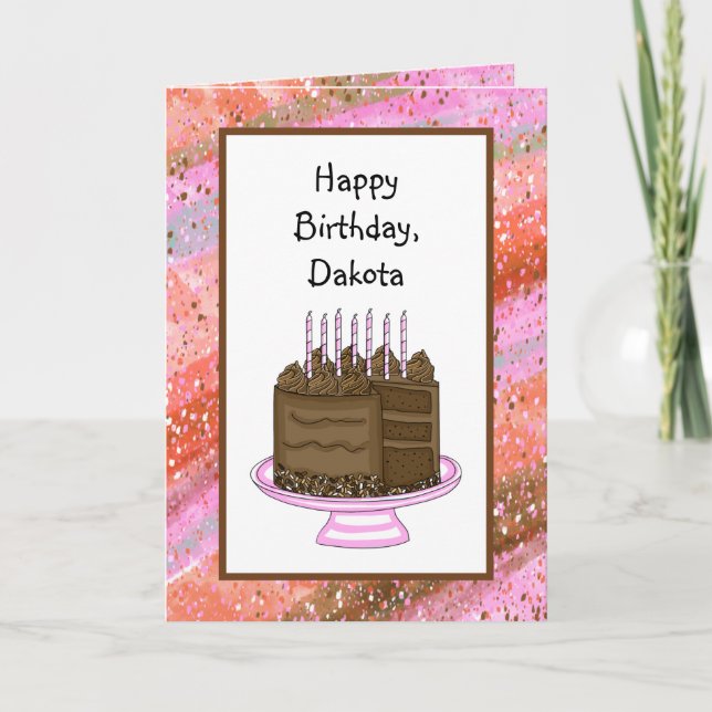 Tarjeta Cumpleaños Feliz Personalizado (Anverso)