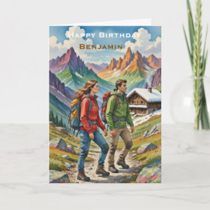 Tarjeta Cumpleaños Feliz Personalizado Aventurero Escalad