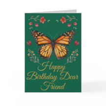 Cumpleaños Feliz Personalizado con Mariposa Monarc