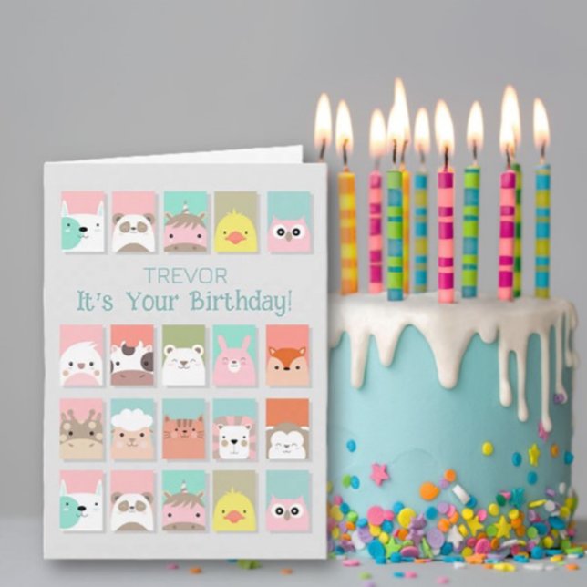Tarjeta Cumpleaños Feliz Personalizado para Niño (Subido por el creador)