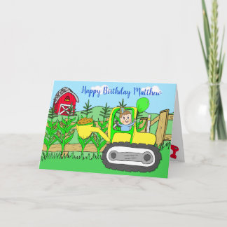 Tarjeta Cumpleaños Feliz Personalizado para Niño