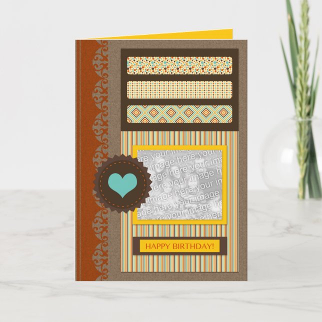 Tarjeta cumpleaños feliz (scrapbook) (Anverso)