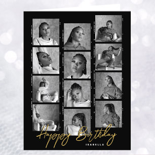 Tarjeta Cumpleaños Feliz Secuencia de Fotos Personalizadas