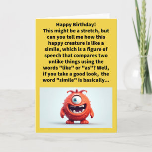 Tarjeta Cumpleaños Feliz Simil Chiste Divertido