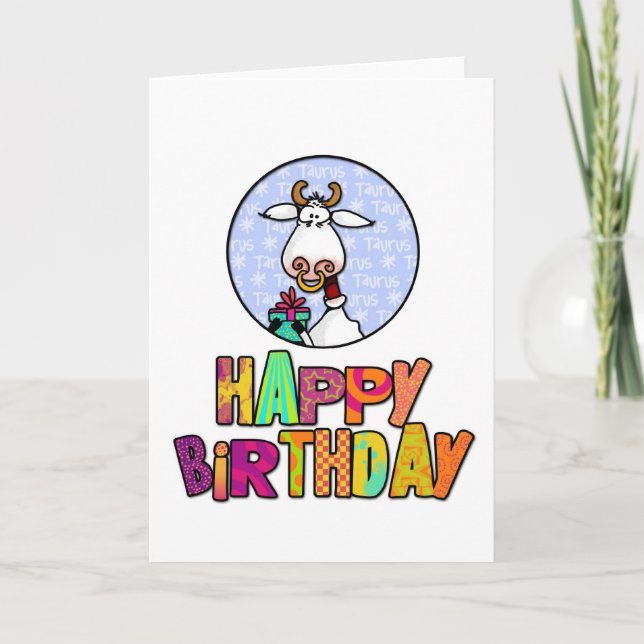 Tarjeta Cumpleaños feliz - Taurus (Anverso)