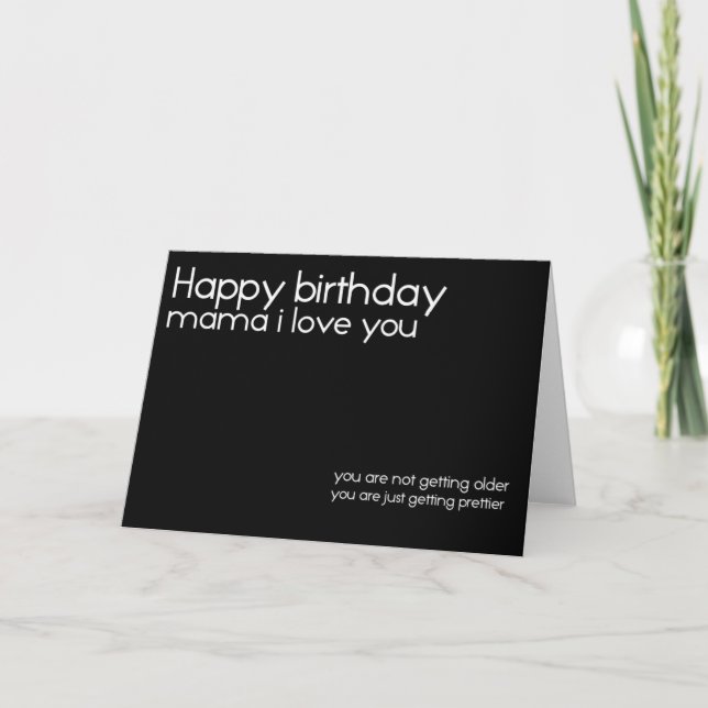 Tarjeta cumpleaños feliz te amo, mamá cumpleaños (Anverso)