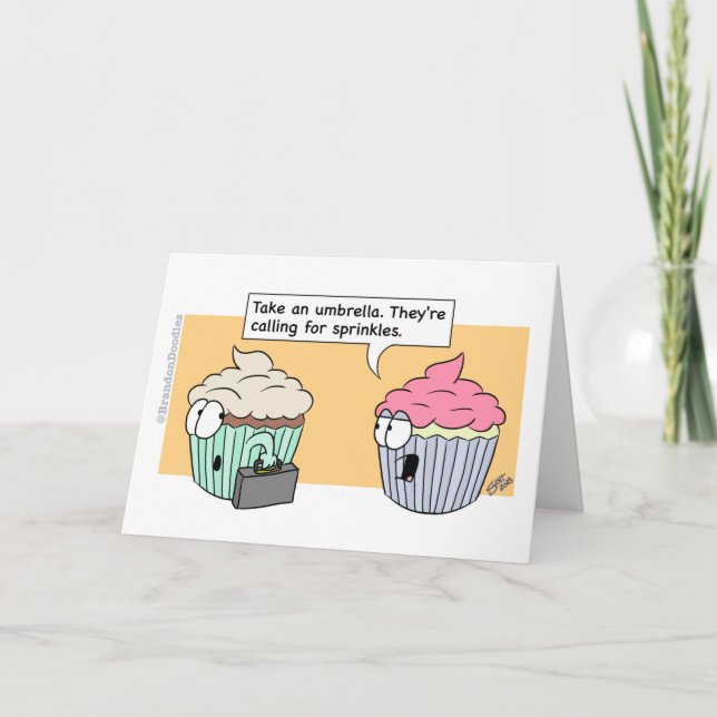 Tarjeta Cumpleaños feliz - Tortas rociadas (1) (Anverso)