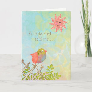 Tarjeta Cumpleaños feliz - Un pájaro me dijo