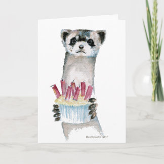 Tarjeta Cumpleaños Ferret