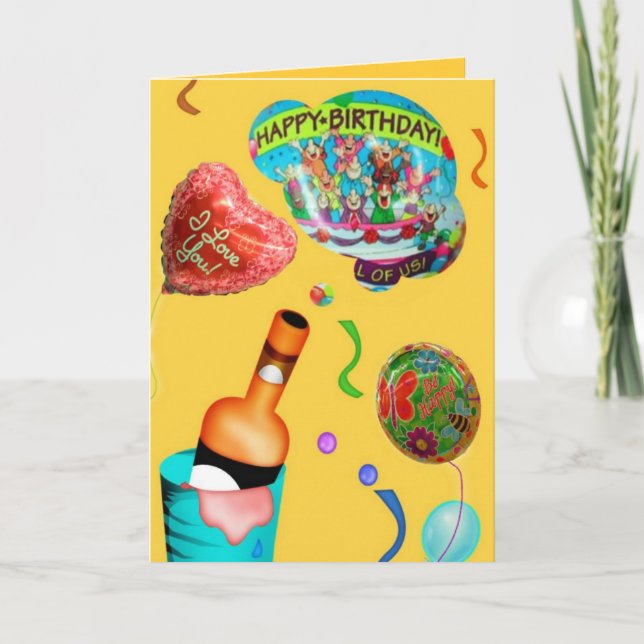 Tarjeta Cumpleaños festivo (Anverso)