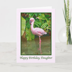 Tarjeta Cumpleaños, Flamingo Rosa, Hija