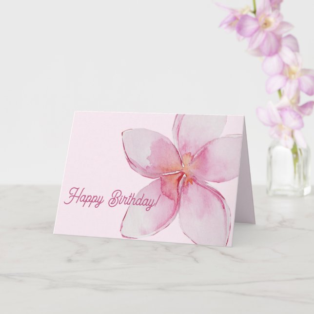 Tarjeta Cumpleaños | Flor acuática hawaiana (Orquídea)
