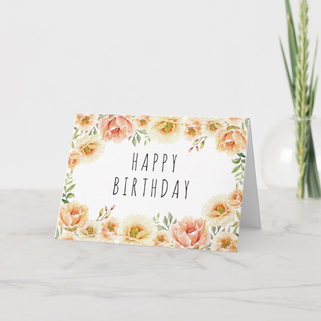 Tarjeta Cumpleaños floral (Anverso)