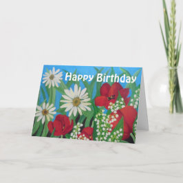 Tarjeta Cumpleaños floral