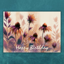 Cumpleaños Floral de Flor Silvestre de Otoño Preci