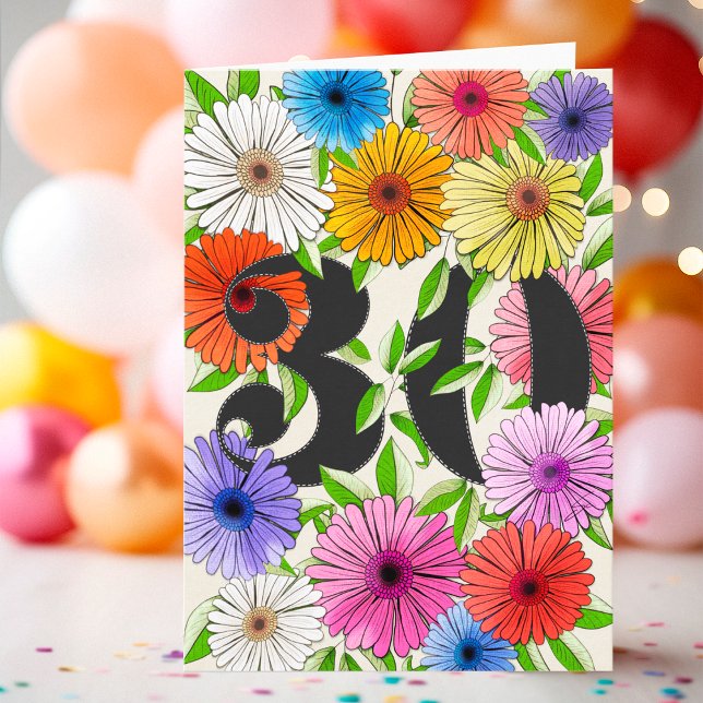 Tarjeta Cumpleaños Floral Personalizado Rústico Bege 30 (Subido por el creador)