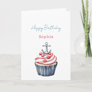 Tarjeta Cumpleaños Floral Rojo Crema Blanco
