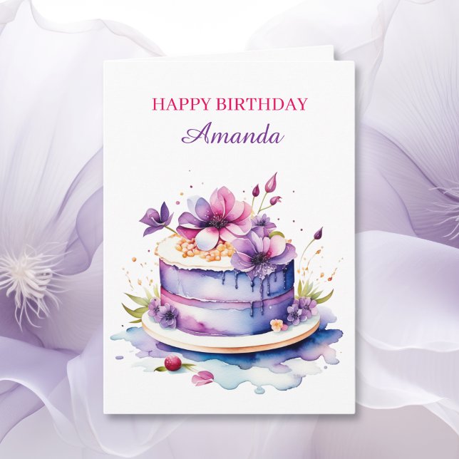Tarjeta Cumpleaños Floral Sentimental Personalizada para e (Subido por el creador)