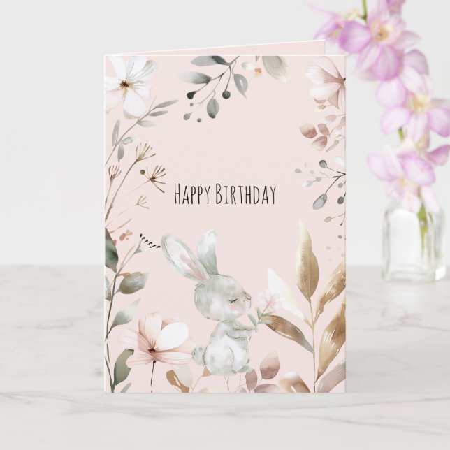 Tarjeta Cumpleaños Flores Blancas Rosadas Magicas (Orquídea)