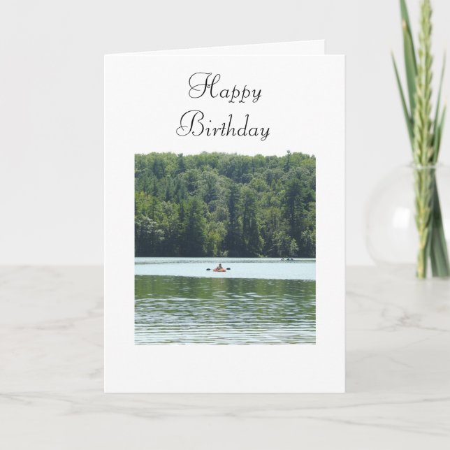 Tarjeta Cumpleaños | Foto de Kayaking (Anverso)