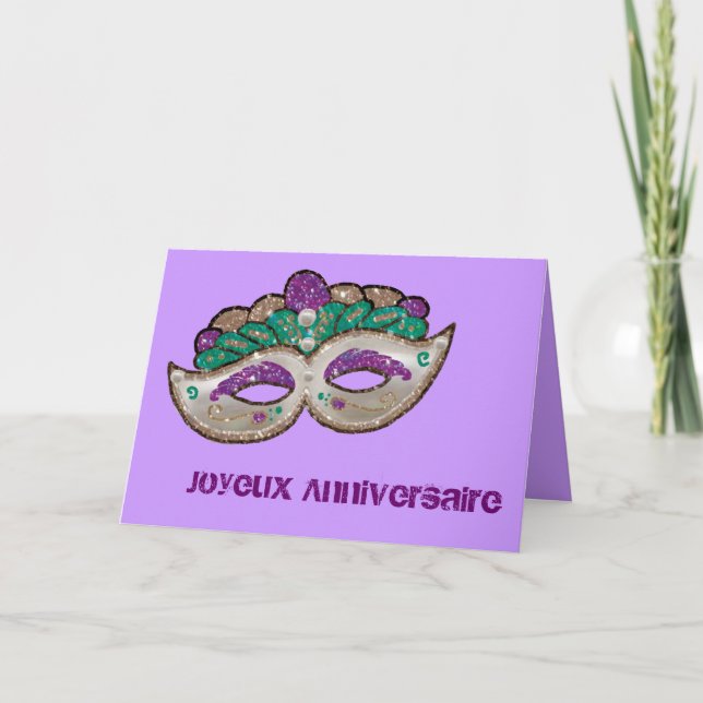 Tarjeta Cumpleaños francés (Anverso)