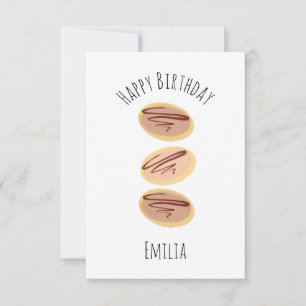 Tarjeta Cumpleaños Galletas de Chocolate Acuarela