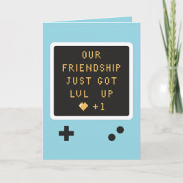 Tarjeta Cumpleaños Gameboy Nivel de Amistad Sube Otro Año 