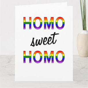 Tarjeta Cumpleaños gay Funny Homo Sweet Homo