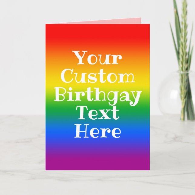 Tarjeta Cumpleaños Gay personalizado (Anverso)