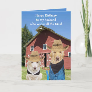 Tarjeta Cumpleaños gótico americano divertido del marido