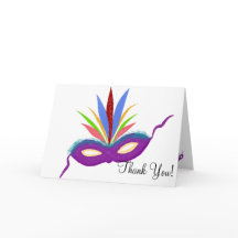 Cumpleaños Gracias Máscara Purple Mardi Gras