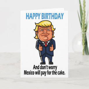 Tarjeta Cumpleaños gracioso de Donald Trump