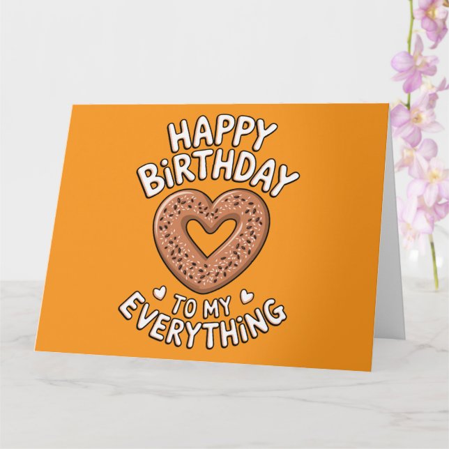 Tarjeta Cumpleaños Gracioso Para Novio De Comida Para Novi (Orquídea)