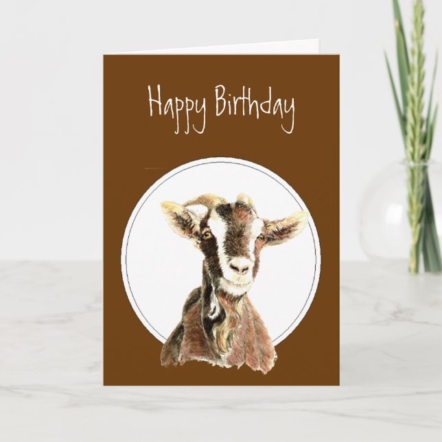 Tarjeta Cumpleaños gracioso, sobre la colina, viejo humor  (Anverso)