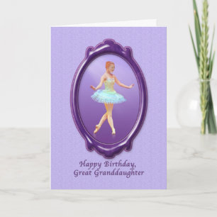 Tarjeta Cumpleaños, Gran Nieta Ballerina