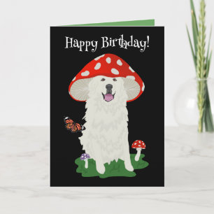 Tarjeta Cumpleaños Gran Perro de Montaña de los Pirineos