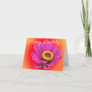 Tarjeta Cumpleaños gran zinnia lúdico verso de Jo Images