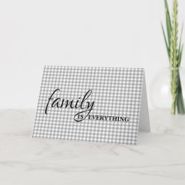 Tarjeta Cumpleaños Gray Gingham