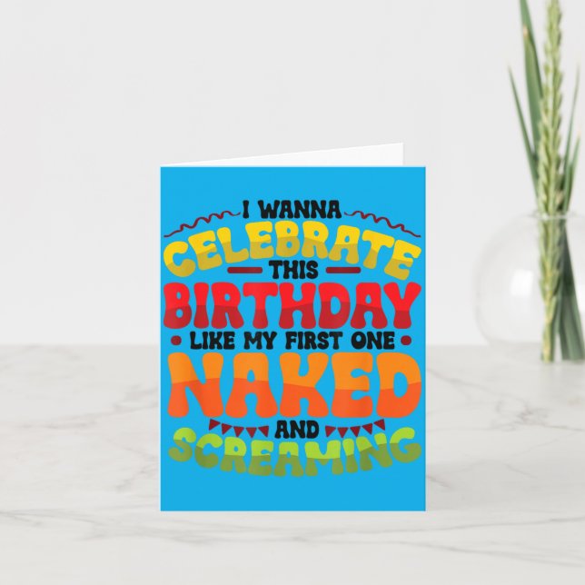 Tarjeta Cumpleaños Gritando Cumpleaños Divertido (Anverso)