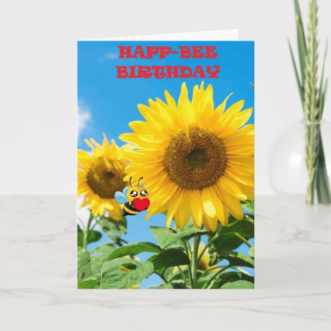 Tarjeta Cumpleaños Happ-Bee (Anverso)