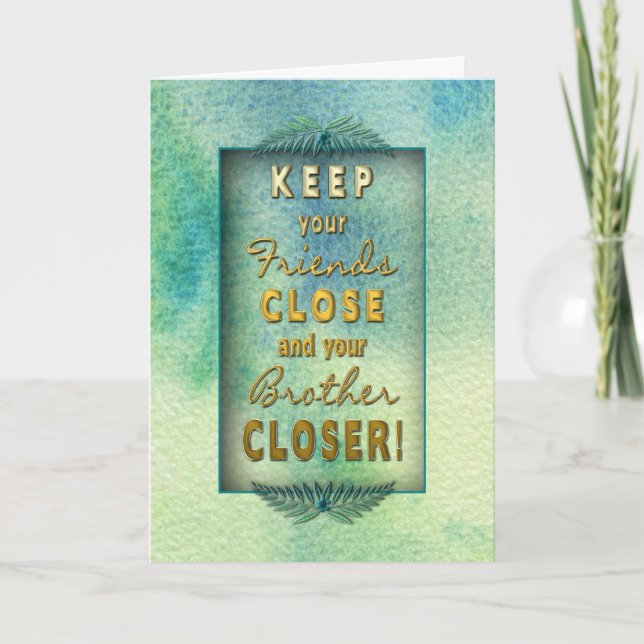 Tarjeta Cumpleaños - HERMANO - Feliz de que estés en mi vi (Anverso)