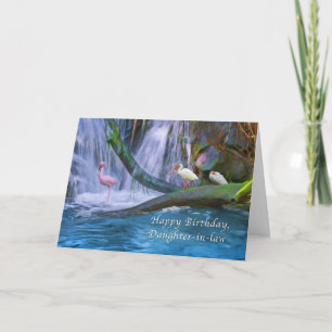 Tarjeta Cumpleaños, Hija en la ley, cascada tropical, Bir