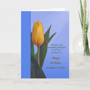 Tarjeta Cumpleaños, Hija en la ley, Flor de los Tulipanes 
