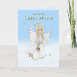 Tarjeta Cumpleaños, hija, mi pequeño ángel, ángel rubio