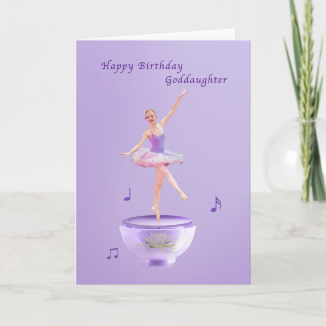 Tarjeta Cumpleaños, Hija, Music Box Ballerina (Anverso)