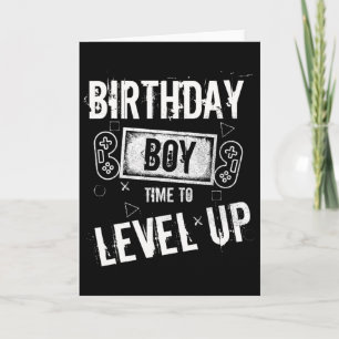 Tarjeta Cumpleaños Hora Del Niño Para Levantar Videojuego