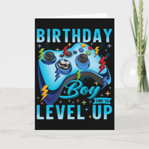Tarjeta Cumpleaños Hora Del Niño Para Levantar Videojuego 