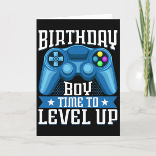 Tarjeta Cumpleaños Hora Del Niño Para Levantar Videojuego 