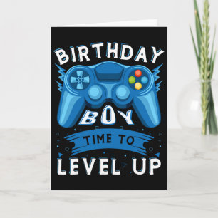 Tarjeta Cumpleaños Hora Del Niño Para Levantar Videojuego 