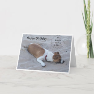 Tarjeta cumpleaños humorístico de Jack Russell Dog